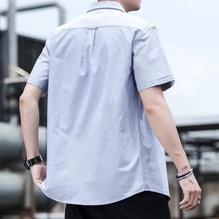 เสื้อเชิ้ตแขนสั้น Oxford รุ่น TheDOT. ผ้าทอ Twill หนานุ่ม ใส่สบาย ทนทาน