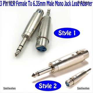 อะแดปเตอร์สายเคเบิ้ลเสียง Smileofen 3-Pin XLR Female to 1/4 6.35 มม.