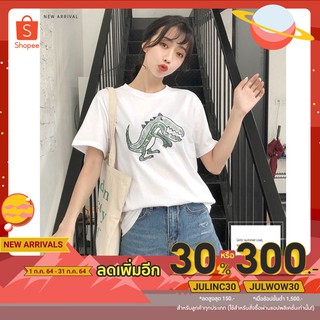 [โค้ด JULINC30 เหลือ 22.-] เสื้อยืดแฟชั่นผู้หญิง เนื้อผ้าดีใส่สบาย คอกลมแขนสั้น แนวหวานสดสวยน่ารัก