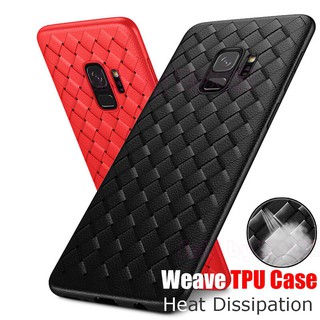 Samsung Galaxy J2 Pro 2018 J4 J6 J8 2018 J4 J6 Plus J7 Duo 2018 Weave TPU Case Grid Silicon Cover Casing