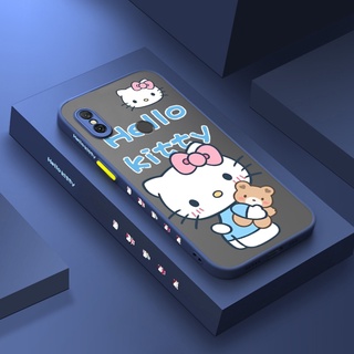 สําหรับ Xiaomi MI Redmi Note 6 Pro เคส ด้านบาง ฝ้า ขอบสี่เหลี่ยม เคสซิลิโคน การ์ตูนคิตตี้ เคสแมว กันกระแทก ป้องกัน เคสนิ่ม