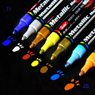 Js ปากกามาร์กเกอร์ยางสีเมทัลลิกกันน้ําสําหรับใช้ในการเพ้นท์สี