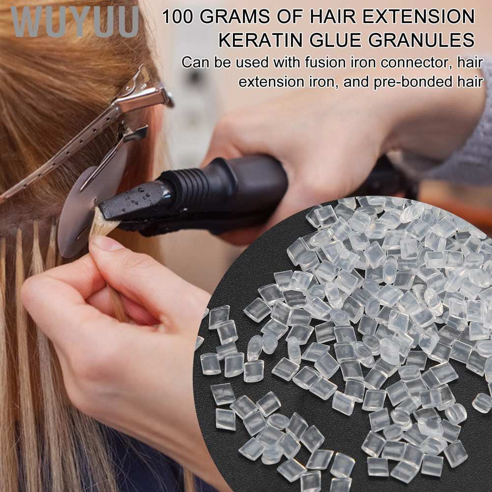 Wuyuu กาวติดทนนานเคราตินใสต่อผม 100 กรัม