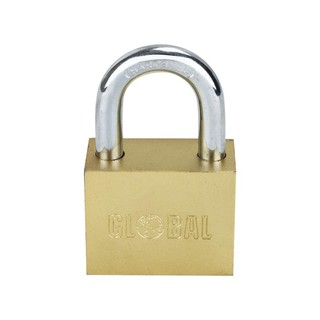 กุญแจลูกปืน GLOBAL 40 MM สีทองเหลืองBEARING PADLOCK GLOBAL 40 MM POLISHED BRASS