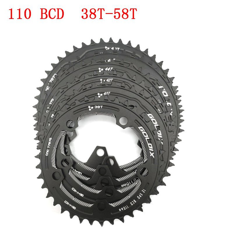 5 BCD 110BCD Road Bike Narrow Wide Chainring Bike Chainwheel 50-58t Details about   110