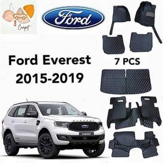 พรมปูพื้นรถยนต์FORD  EVEREST 2015-2019 7 PCS  ฟอร์ด พรมรถยนต์