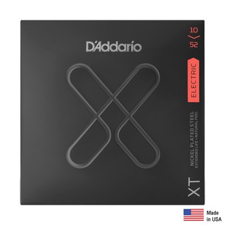 DAddario® XTE1052 สายกีตาร์ไฟฟ้า เบอร์ 10 Hybrid แบบนิกเกิล ซีรีย์ XT (Light Top / Heavy Bottom, 10-52) ** USA **