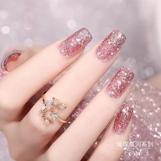 ยาทาเล็บเจล กลิตเตอร์ กึ่งถาวร ไฮบริด ยูวีเจล สําหรับตกแต่งเล็บ 8 มล.