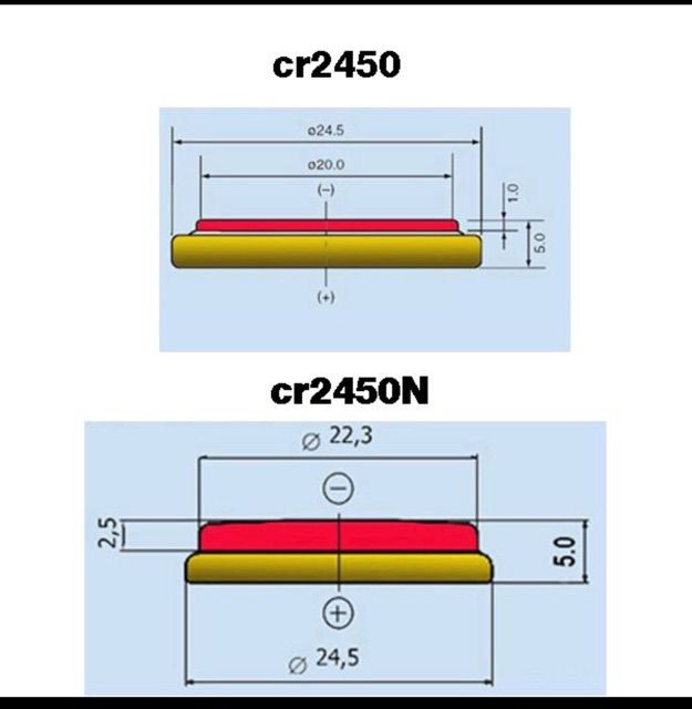 ถ่าน CR2450N Renata, CR2450 Vinnic Lithium 3V 1ก้อน ของใหม่ ของแท้