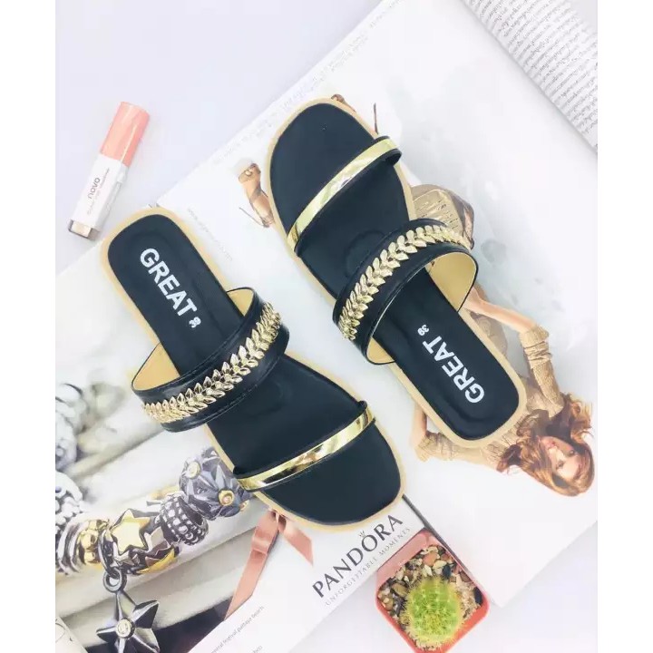 GREAT-A123 รองเท้าผู้หญิง รองเท้าแฟชั่นผู้หญิง ไซส์ใหญ่ สวยงาม พื้นนิ่ม เบา ใส่เที่ยวชิวๆ ไซส์36-45
