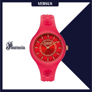 [ของแท้] Versus by Versace นาฬิกาข้อมือ ผู้หญิง รุ่น VERSUS SOQ13-0017 FIRE ISLAND JELLY RED WITH POUCH paurasia