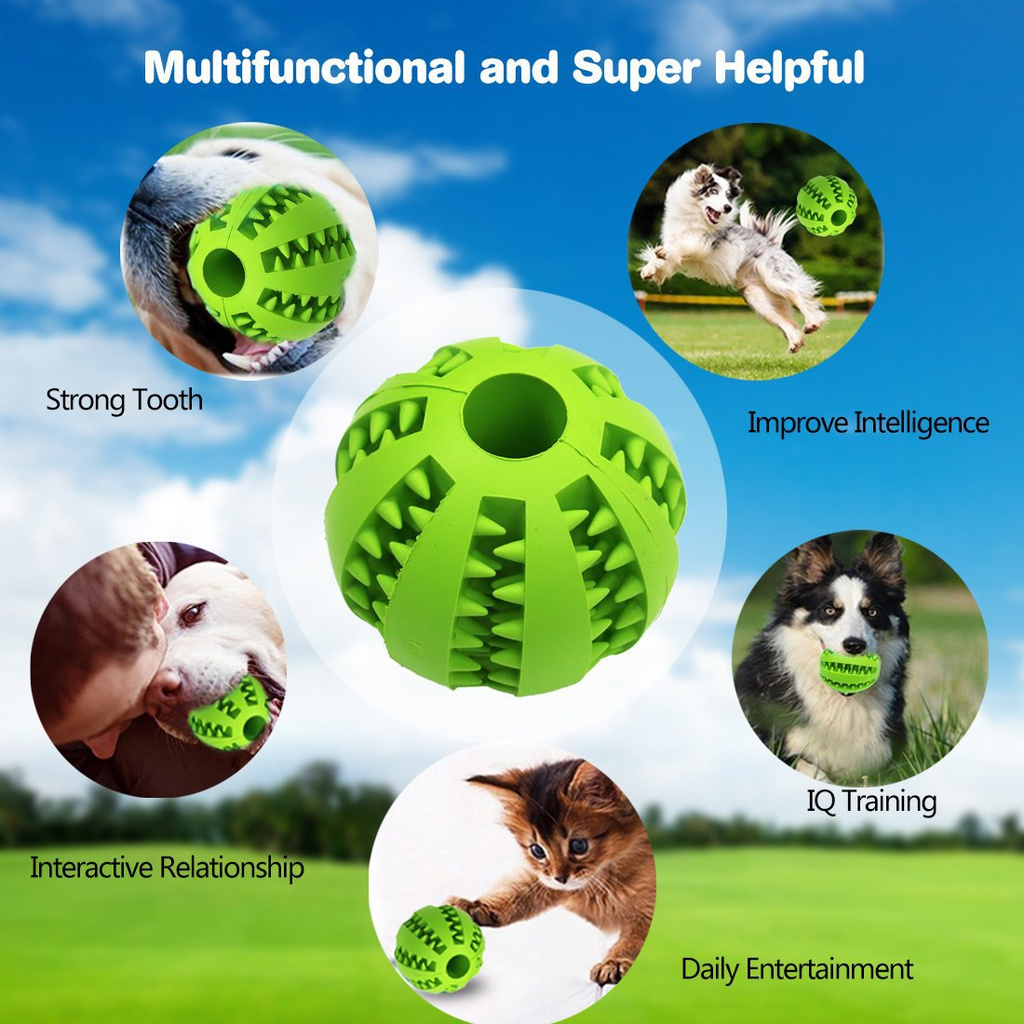 READY STOCK????Pet Toy Ball Dog Food Dropping Ball Dog Teether Ball