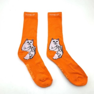 RIPNDIP LORD NERMAL SOCKS ถุงเท้าเนื้อดีสีส้ม