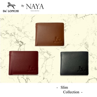 กระเป๋าสตางค์หนังวัวแท้ DeLonchi Slim Collection by NAYA หนังสั่งทำพิเศษงานผลิตในไทย เน้นความบางเรียบหรูใช้งาน กะทัดรัด