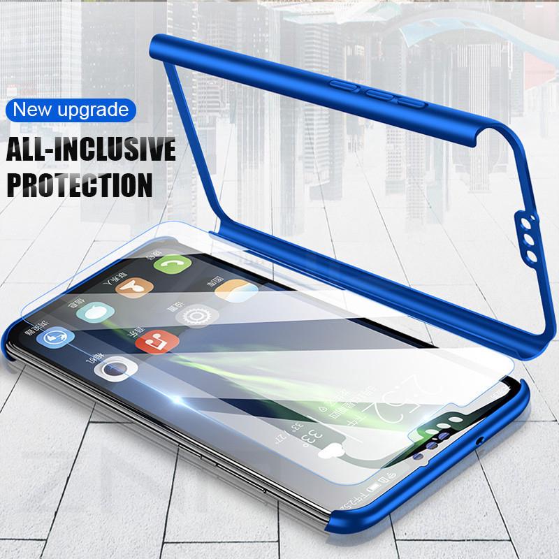 Huawei Y9 2019/Y7 Pro 2019/Y9 2018/Y7 Prime 2018/Y5 2018/Y5 Prime 2018 360 Degree Full Cover PC Hard Case Phone Casing