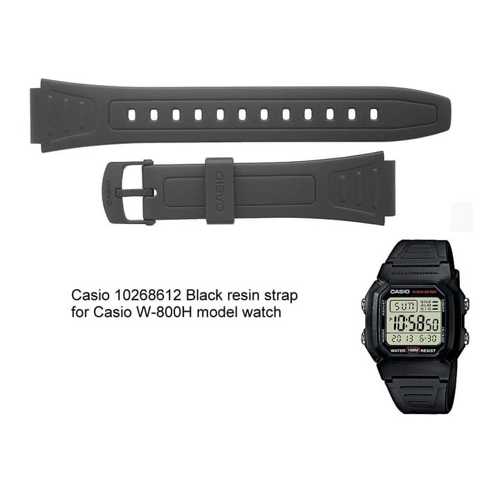 สายนาฬิกายางเรซิน Casio W-800H W-800HG ดั้งเดิม