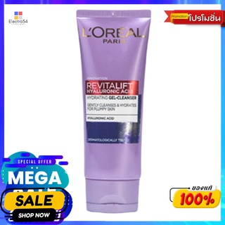 ลอรีอัล ไฮยาลูรอนิค เจล คลีนเซอร์ 100มลผลิตภัณฑ์ดูแลผิวหน้าLOREAL HYALURONIC GEL CLEANSER 100ML