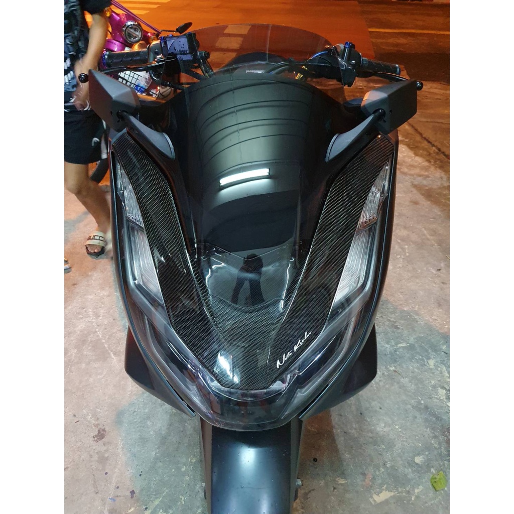 ชิวหน้าPCX 160 ฟ้า ใส ชา หนา3มิล ราคา490
