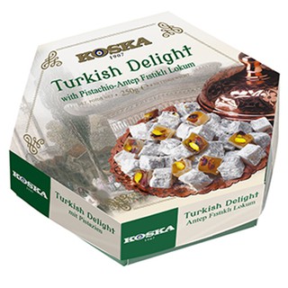 (พร้อมจัดส่ง) เตอร์กิชดีไลท์ Turkish Delight ขนมหวานชื่อดังจากประเทศตุรกี ขนาด 250 กรัม รสพิสตาชิโอ