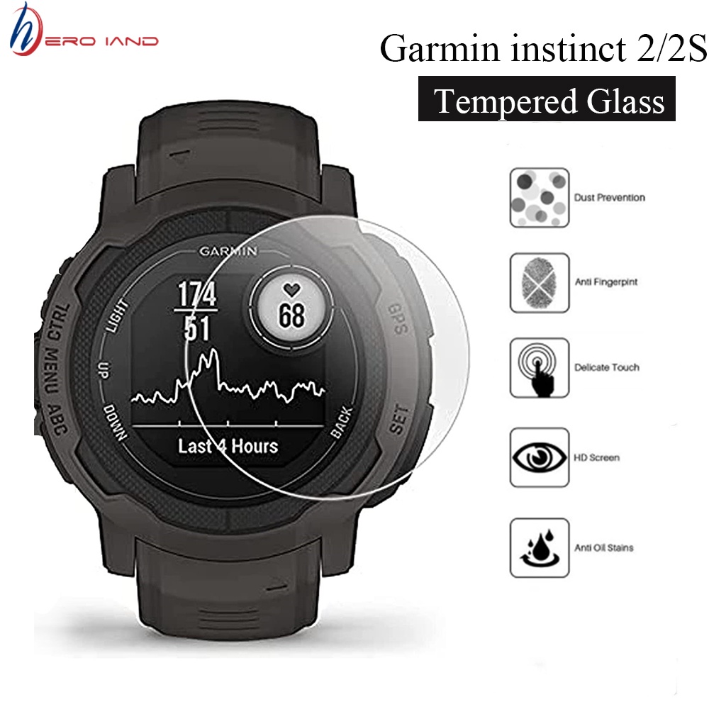 ฟิล์มกระจกนิรภัยกันรอยหน้าจอ แบบเต็มจอ กันระเบิด กันรอยขีดข่วน สําหรับ Garmin Instinct 2 2S Watch HD 9H 2 ชิ้น