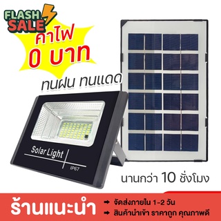 [ลด10฿WOODHS10] ไฟโซล่าเซลล์ กันน้ำกลางแจ้ง แสงสีขาว ป้องกันฟ้าผ่า Solar light ใช้พลังงานแสงอาทิตย์ ไฟถนนเซลLED