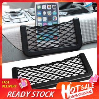 ❂QMP❂Multifunctional Easy Mount Mesh Net Car Storage Bag Holder for Phone Cash Card