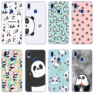 เคสซิลิโคนใส ลายการ์ตูนแพนด้าน่ารัก กันกระแทก สําหรับ Vivo y83 y95 y85 y66