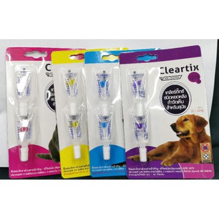 Cleartix-เคลียร์​ติ๊กซ์​ 1แพ็คมี2หลอด​ ชนิดหยดหลัง​ กำจัดเห็บสำหรับสุนัขและแมว