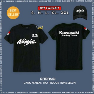 คอตต้อนคอกลมเสื้อยืด ลาย Ninja KAWASAKI TEAM RACING - M-XXL COMBED 30SS-5XL