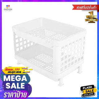 ชั้นวางของ 2 ชั้น MICRON 5882 สีขาวKITCHEN RACK MICRON 5882 2TIER PLASTIC WHITE