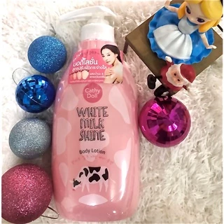 Cathy Doll White Milk Shine Body Lotion /Shower Cream / Peeling Scrub เคที่ดอลล์ โลชั่นน้ำนม ครีมอาบน้ำนม เจลขัดขี้ไคล