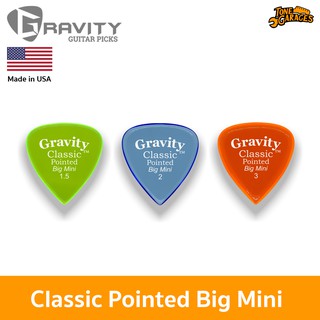 ปิ๊กกีต้าร์ Gravity Picks Classic Pointed Big Mini ปิ๊กอะคริลิคขัดขอบเรียบ ของแท้ (หลายขนาด)