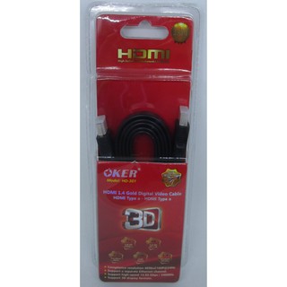 HDMI 1.4 Cable 1.8M OKER HD-301 สายแบน