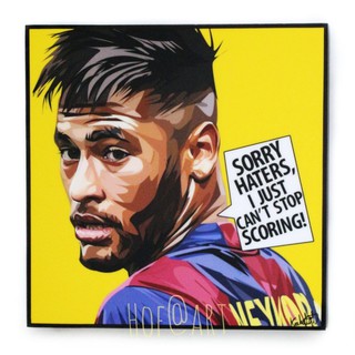 Neymar Jr. #2 เนย์มาร์ ทีมชาติ บราซิล Barcelona บาร์เซโลน่า รูปภาพ​ติด​ผนัง​ pop art ฟุตบอล​ กรอบรูป​​ รูปภาพ แต่งบ้าน