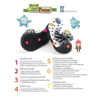 (เติมสต๊อกแล้ว) Bigtoes รองเท้าหัดเดิน [รวมลาย] Size 11.5 / 12.5 /13.5 cm รองเท้าเด็ก Made in Korea