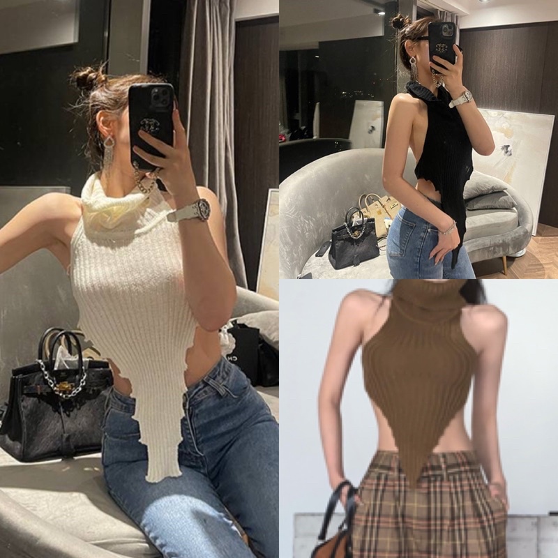 Hiso Top เสื้อคอสูงผ้าไหมพรหม (เนื้อหนา) พร้อมส่ง