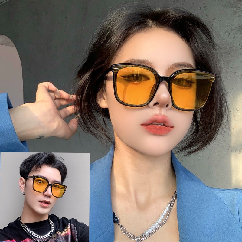แว่นกันแดดแฟชั่นสําหรับผู้หญิงย้อนยุคสแควร์แว่นตา ยูวี-ตัดเลนส์สีส้มอาทิตย์แว่นตาสําหรับสาวๆ
