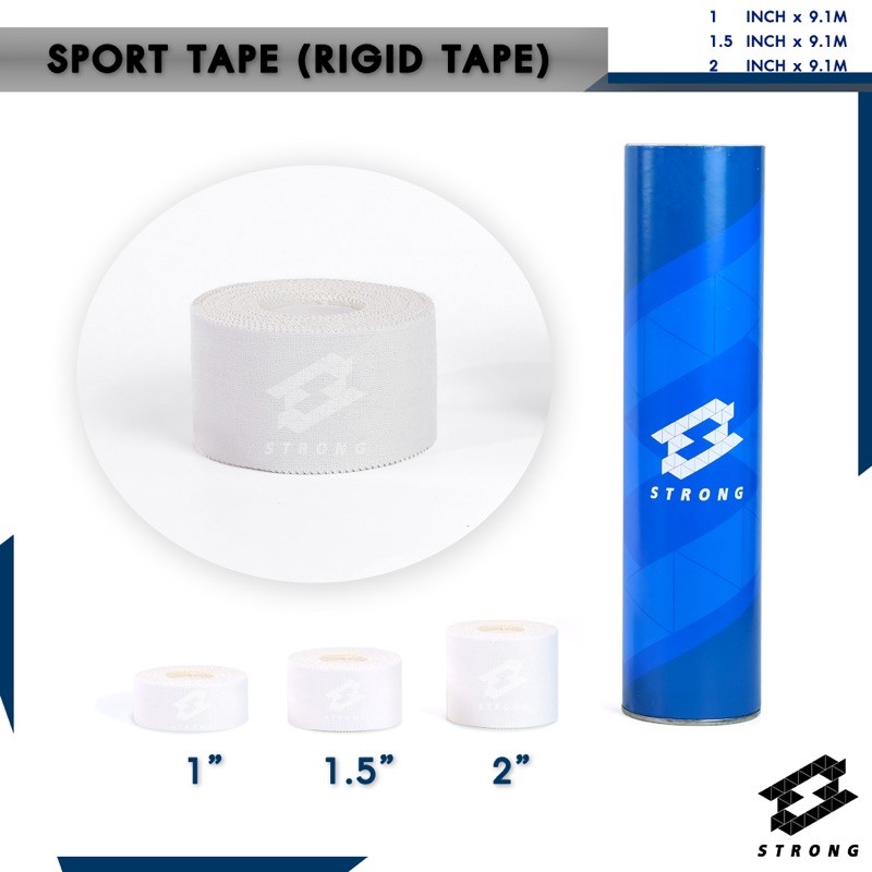 ผ้าล็อค Rigid Tape *กระบอก* (Sport tape รุ่นขอบฟันปลา)