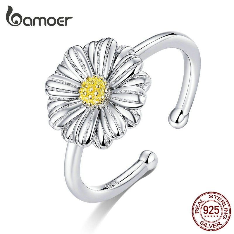 BAMOER Daisy Adjustable Ring 925 Silver SCR616