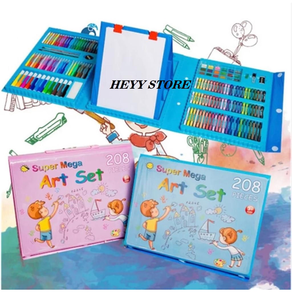 CRAYON SET 208 ชิ้น CRAYON PAINTING CRAYON สมบูรณ์ชุด CHILDRENS CRAYON