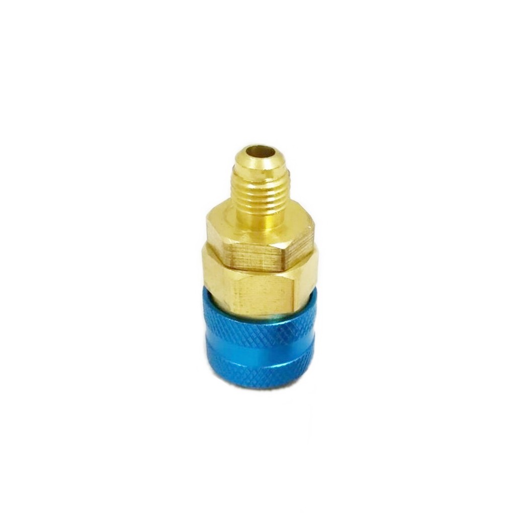 คอปเปอร์ เติมน้ำยาแอร์ R134a สีน้ำเงิน AC Coupler R-134A Low side คอปเปอร์แอร์ น้ำเงิน หัวเติมน้ำยาแอร์รถยนต์ 134a