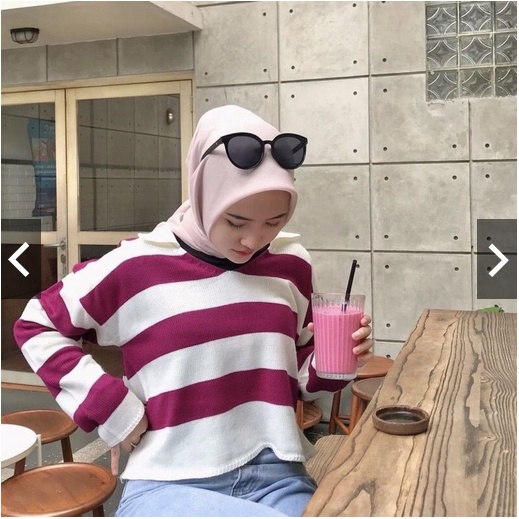 Fuji 12 Get Valencia Knit Sweater Blaster Knit Top Lidya Danira Crop Top Strip โดย Overloady