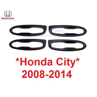 เบ้ารองมือเปิด เบ้ากันรอย HONDA CITY SV VT 2008-2014 ดำด้าน ฮอนด้า ซิตี้ ถาดรองมือเปิด ประตู เบ้ามือจับประตู ถ้วยมือเปิด