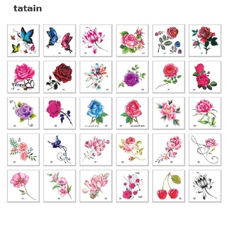 [TAT] 66Pcs Flower Butterfly Body Art Temporary Tattoos Stickers Waterproof Tattoos CVX