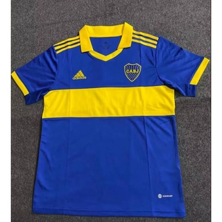 เสื้อกีฬาแขนสั้น ลายทีมชาติฟุตบอล Boca Juniors 2022 23 ชุดเหย้า คุณภาพสูง สําหรับผู้ชาย ผู้ใหญ่