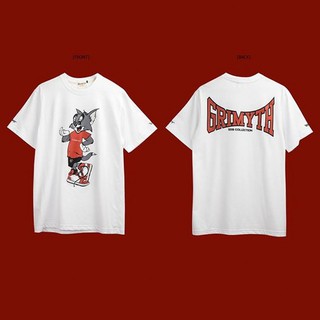 เสื้อยืด แนวสตรีท GRIMYTH GM-TEE-155-2 CONGRAT WHITE