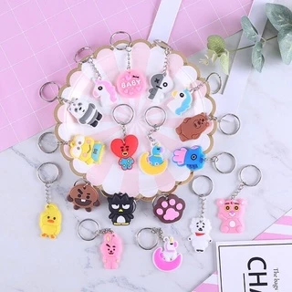 365mallshop (ร้านไทย)พวงกุญแจ PVC ขนาด 4 cm. ลายการ์ตูน (สุ่มลาย) พวงกุญแจขนาดเล็กJS324