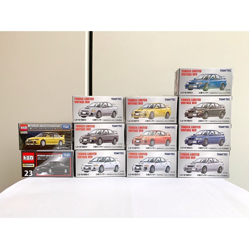 TOMICA TOMYTEC MITSUBISHI LANCER EVOLUTION EVO3 EVO4 EVO5 EVO6 (อ่านรายละเอียดก่อน)