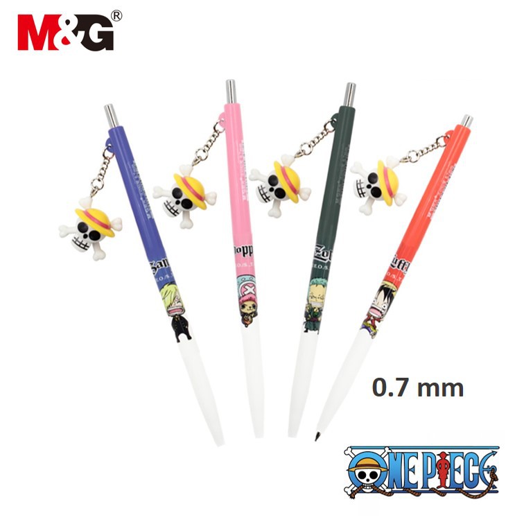 ดินสอกด 0.7 mm วันพีซ (one piece) ลิขสิทธิ์แท้ ตราเอ็มแอนด์จี M&G QMP86120 (mechanical pencil) ดินสอกด one piece น่ารัก