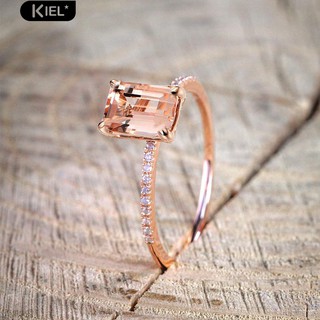 ‴ 2Pcs เครื่องประดับครบรอบปี Rose Gold Rings Anniversary เครื่องประดับสำหรับผู้หญิงของขวัญวันเกิด